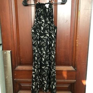 Black & White Halter Neck Trapeze Dress